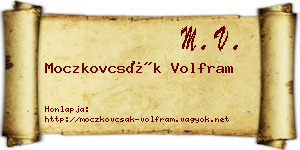 Moczkovcsák Volfram névjegykártya